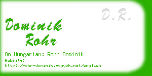 dominik rohr business card